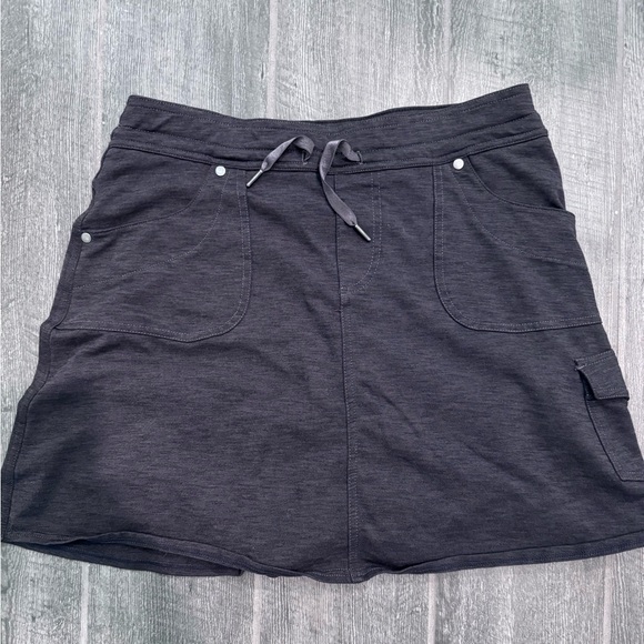 Kuhl Mova Cargo Skort‎ Skirt Gray Womens Small Drawstring Pockets - Picture 3 of 8